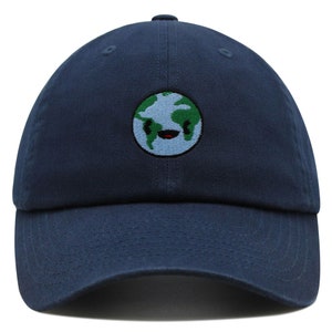Happy Earth Premium Dad Hat Embroidered Baseball Cap Earth Environment