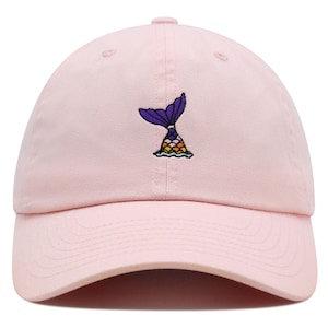 Mermaid Tail Premium Dad Hat Embroidered Baseball Cap Cute