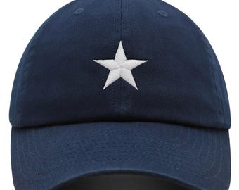 Gorra de papá con silueta de estrella: gorra de béisbol de algodón bordada