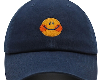 Embroidered Smile Dad Hat - Premium Cotton Baseball Cap