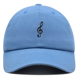 Casquette de baseball brodée Treble Clef Premium Dad Hat Symbole de la musique