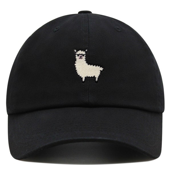 Alpaca Premium Dad Hat Embroidered Baseball Cap Peru Peruvian