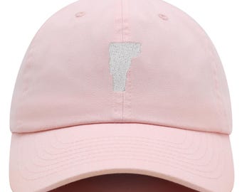 Custom Vermont Mountain Patch Trucker Hat - Faded Pink Vermont Pink Bow Checkered Trucker Hat Patch Hexagon  main image 2