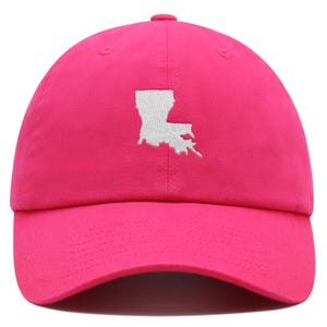 Louisiana State Embroidered Cotton Dad Hat - Cajun Bayou