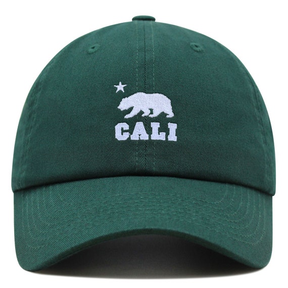 Cappellino Baseball California Republic Con Orso Regolabile Snapback Tesa Piatta Per Uomo