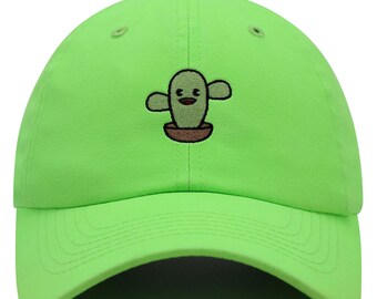 Cute Cactus Premium Dad Hat Embroidered Baseball Cap Desert