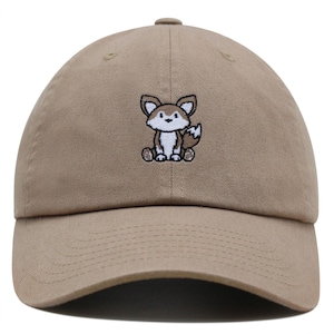 Fennec Fox Premium Dad Hat Embroidered Cotton Baseball Cap Sitting