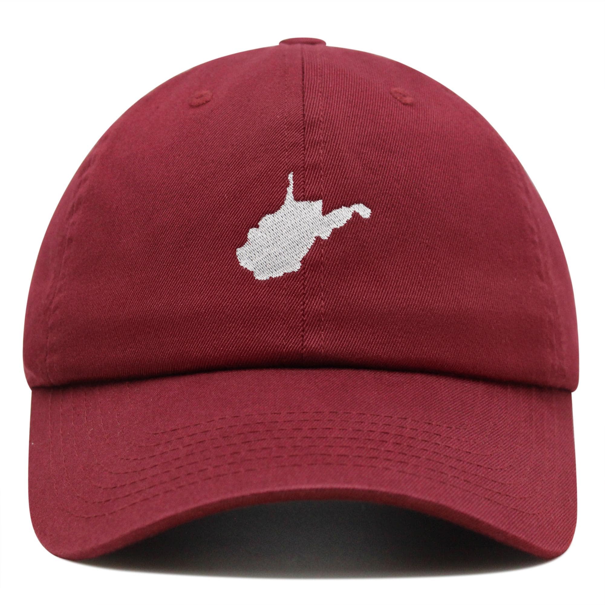 West Virginia WV Map Embroidered Dad Hat: Cotton Baseball Cap - Etsy