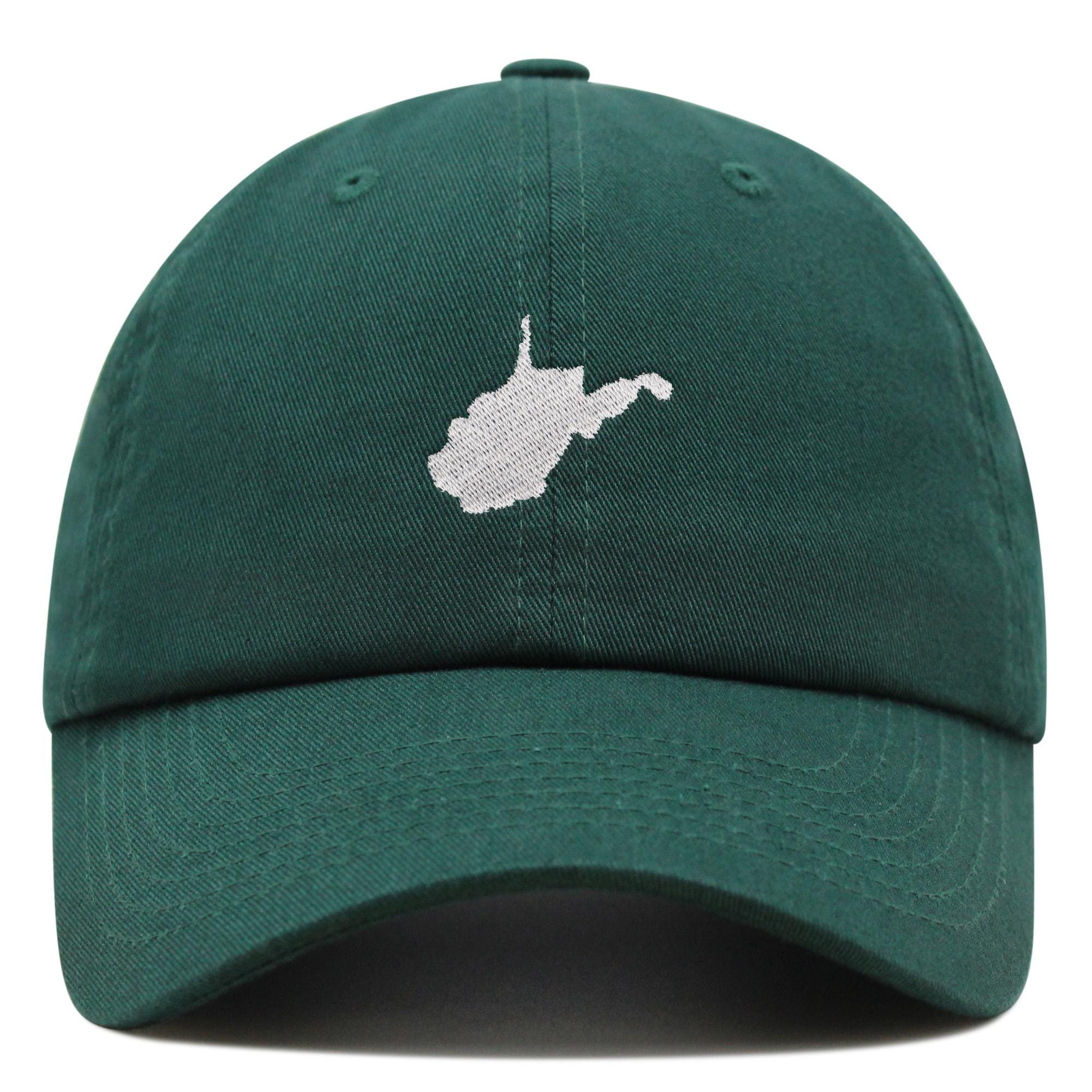 West Virginia WV Map Embroidered Dad Hat: Cotton Baseball Cap - Etsy
