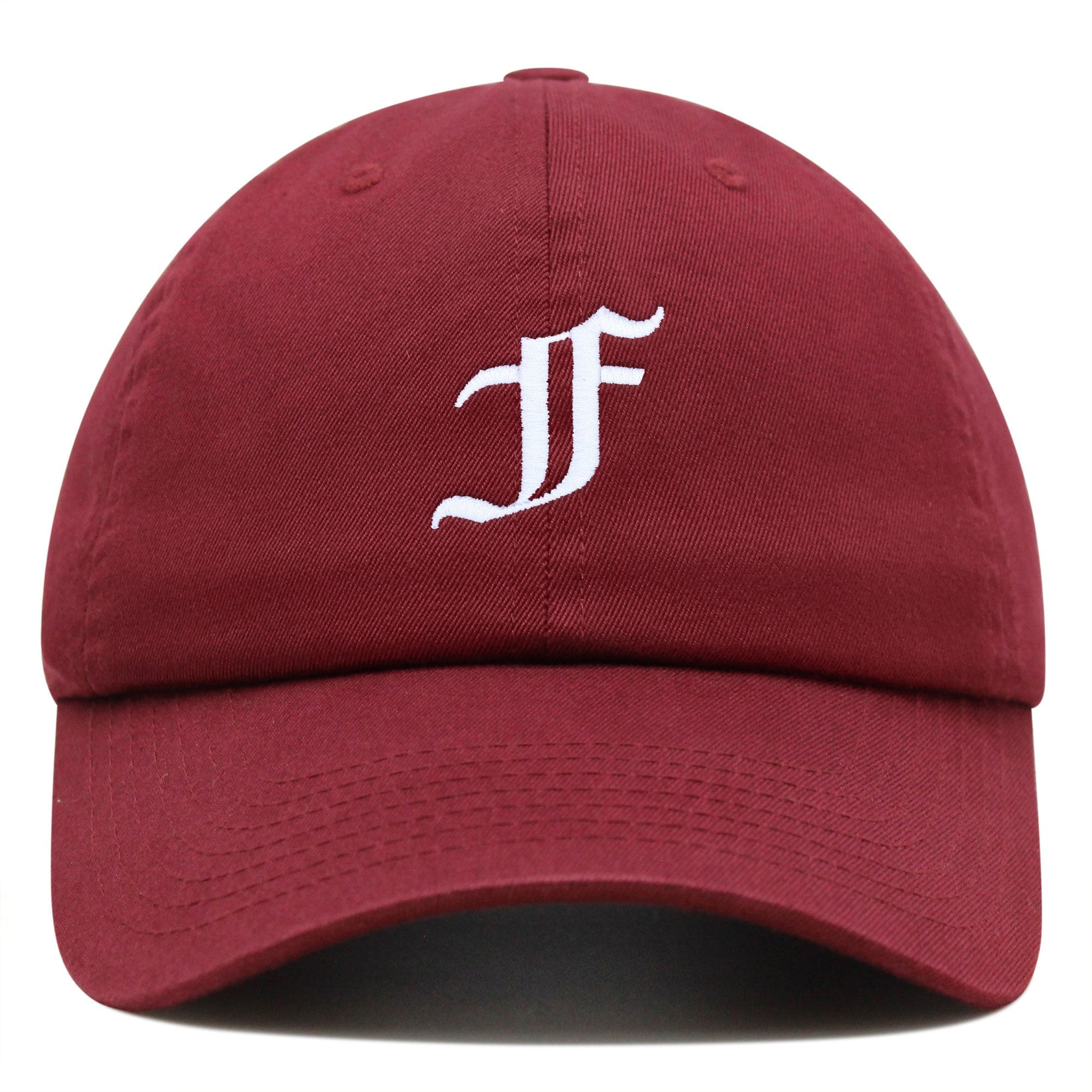 F logo print hat vintage Letterman Hat | Old School 6 Panel – Dustbowl Hats main image 2