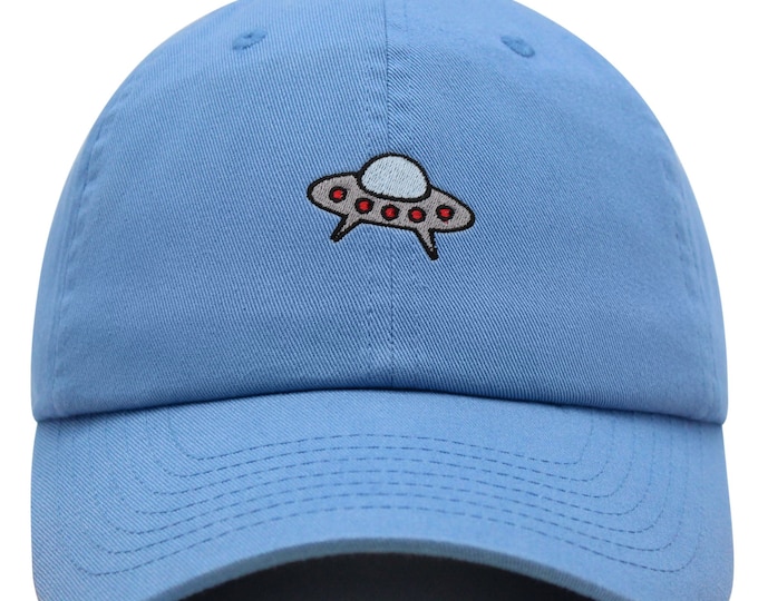 UFO Embroidered Dad Hat, Space Alien Baseball Cap