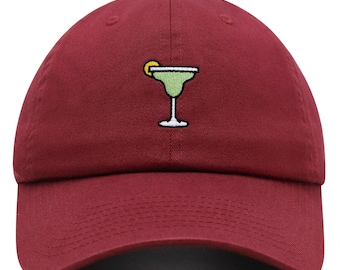Embroidered Margarita Dad Hat: Cocktail Party Baseball Cap
