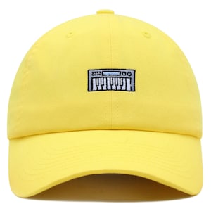 Synthesizer Keyboard Premium Dad Hat Embroidered Baseball Cap Music Instrument