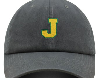 Custom 'J' Initial Embroidered Dad Hat - Adjustable Cotton Baseball Cap, Unisex - View #7