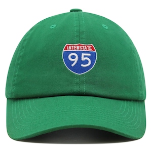 I-95 Highway Sign Dad Hat - Embroidered Cotton Baseball Cap