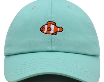 Clownfish Premium Dad Hat Embroidered Baseball Cap Fish Aquarium Fishing