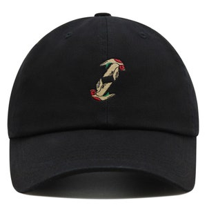 Chapeau papa premium Two Birds Casquette de baseball en coton brodé Oiseau volant