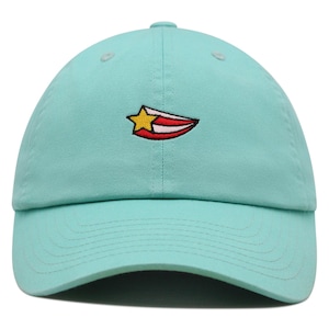 Shooting Star with Color Streaks Premium Dad Hat Embroidered Cotton Baseball Cap
