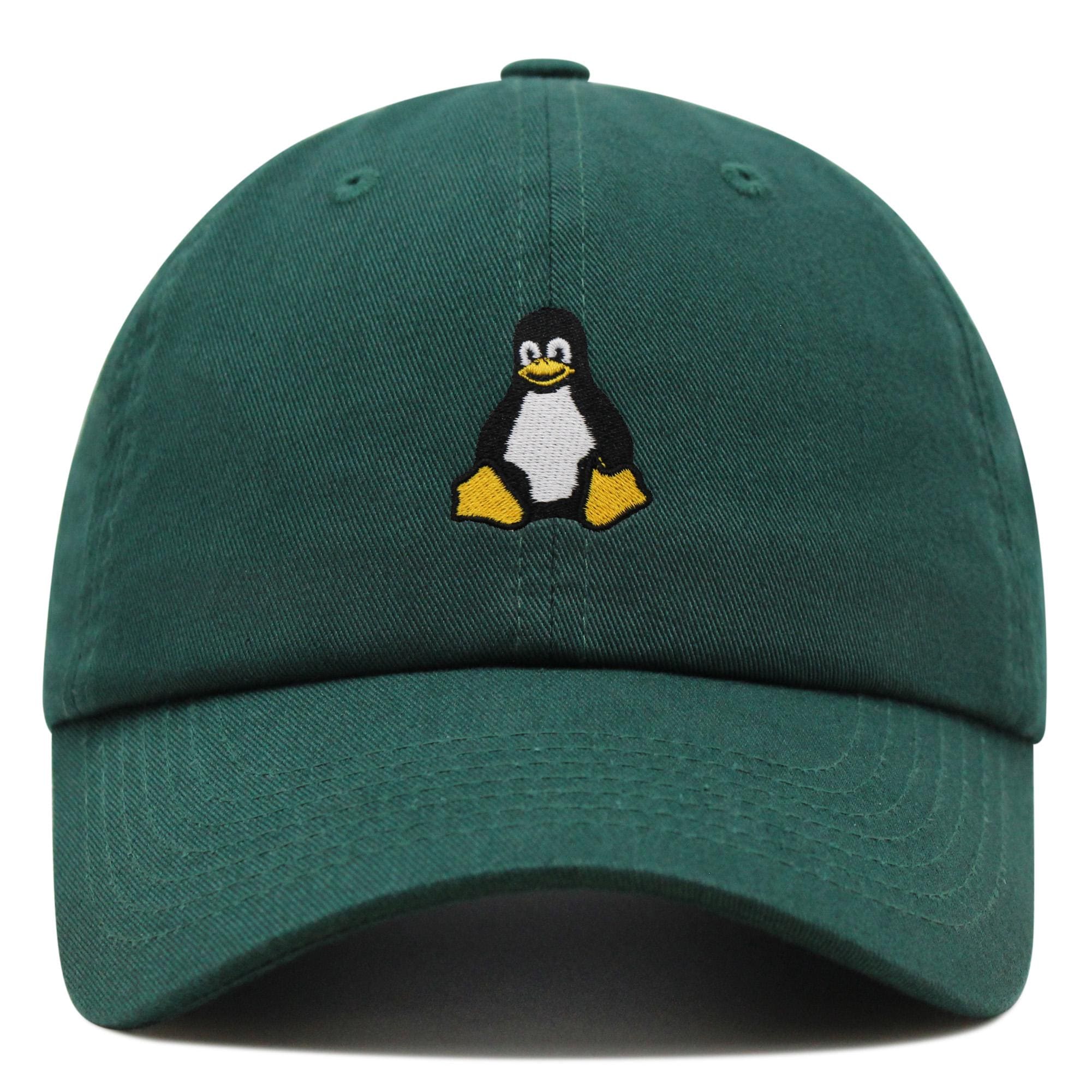 Linux Tux Penguin Dad Hat: Embroidered Cotton Baseball Cap - Etsy