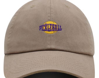 Gorra de béisbol de algodón bordada para papá jugador de pickleball
