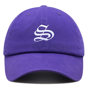 Gorra de béisbol de algodón bordada con la letra S del alfabeto inglés antiguo
