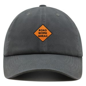 Cappello da papà con cartello "Lavori stradali in corso" - Cappellino da baseball in cotone ricamato