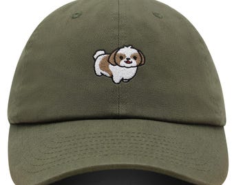 Embroidered Shih Tzu Dad Hat: Cotton Baseball Cap