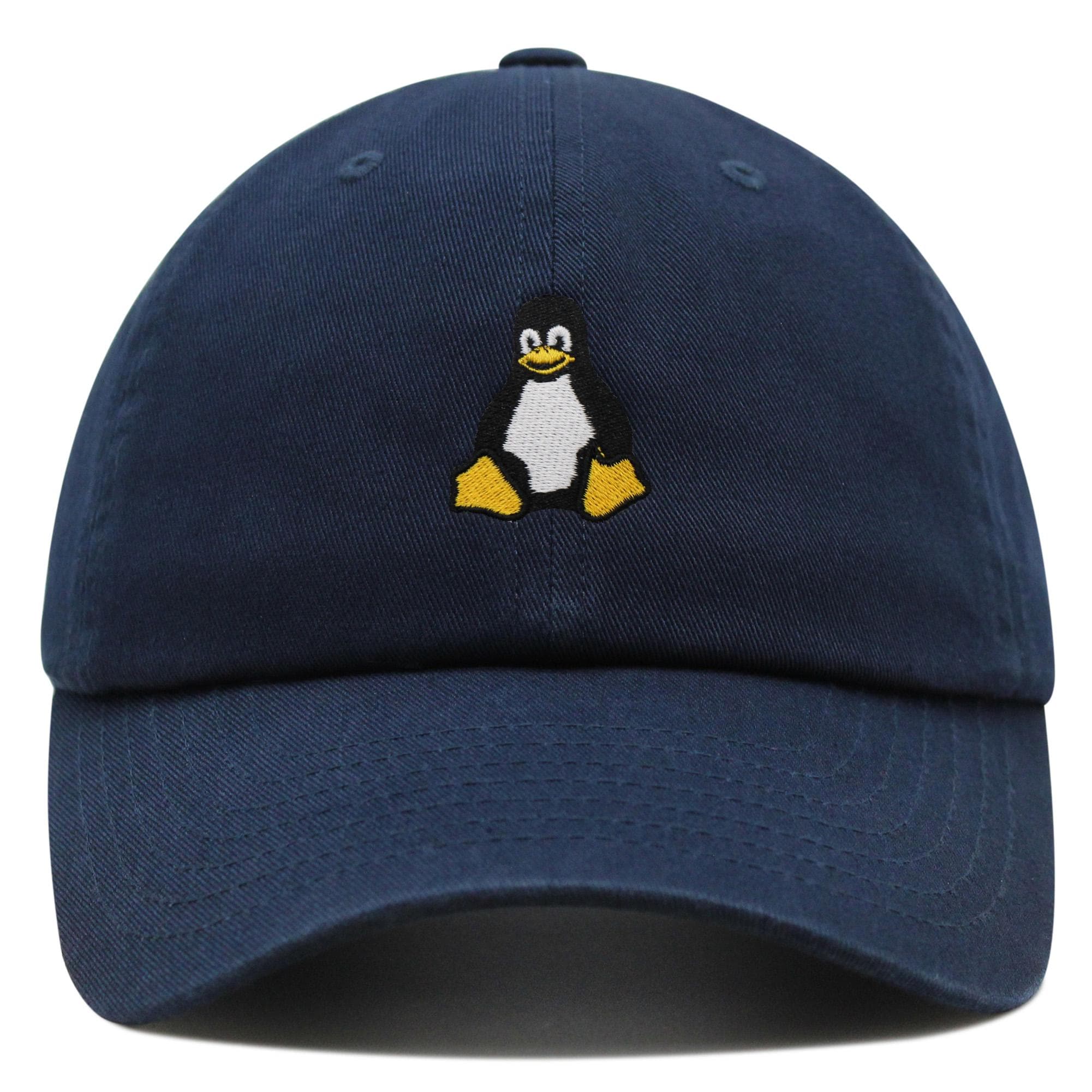 Linux Tux Penguin Dad Hat: Embroidered Cotton Baseball Cap - Etsy