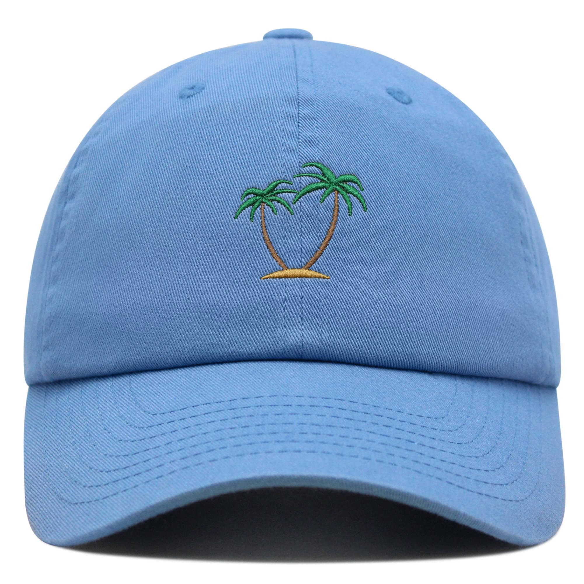 Palm Trees Island Premium Dad Hat Embroidered Cotton Baseball Cap
