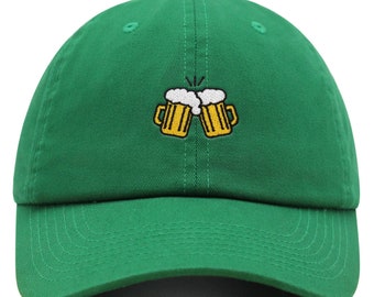 Cheers Embroidered Dad Hat: Beer Baseball Cap