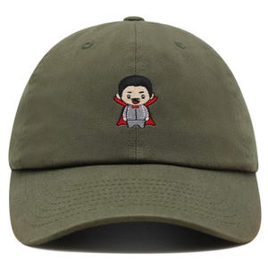 Cute Dracula Premium Dad Hat Embroidered Cotton Baseball Cap Vampire Gothic