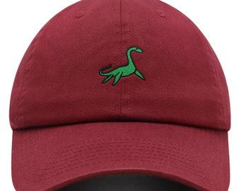 Elasmosaurus Dinosaur  Premium Dad Hat Embroidered Baseball Cap Green