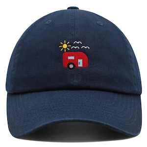 Embroidered RV Camper Dad Hat: Cotton Baseball Cap