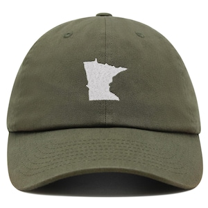 Minnesota State Embroidered Dad Hat, Cotton Baseball Cap