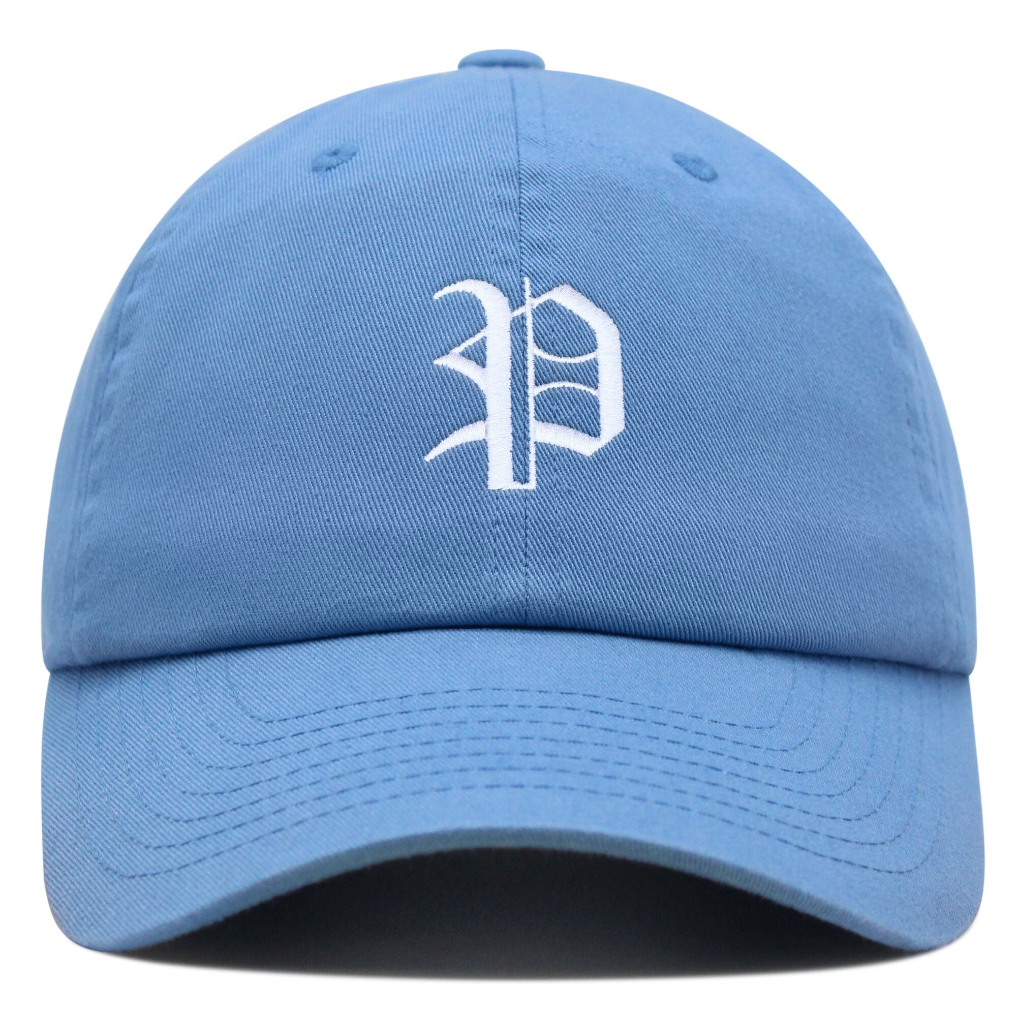 LexiuYibai Old English 'P' Embroidered Dad Hat - Washed Cotton Baseball Cap, Grey, 7 1/2 Size | Vintage Style, Adjustable - View #11
