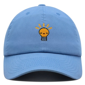 Embroidered Lightbulb Dad Hat, Cotton Baseball Cap
