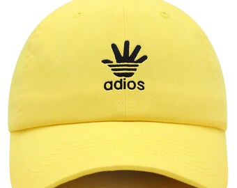 Adios Hand Parody Logo Dad Hat - Embroidered Cotton Baseball Cap