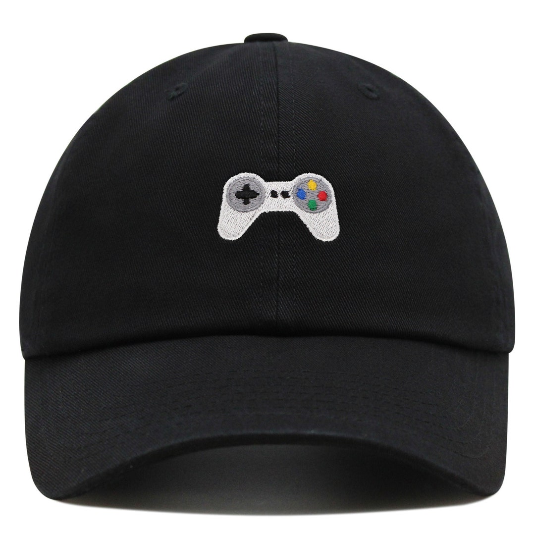 Embroidered Gaming Controller Dad Hat, Premium Cotton Baseball Cap - Etsy