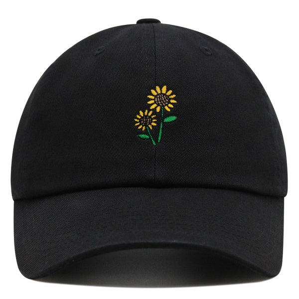 Sunflowers Premium Dad Hat Embroidered Baseball Cap Flower Floral