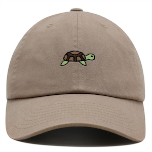 Premium baseballpet met geborduurde schildpad Dad Hat Zoo Animal