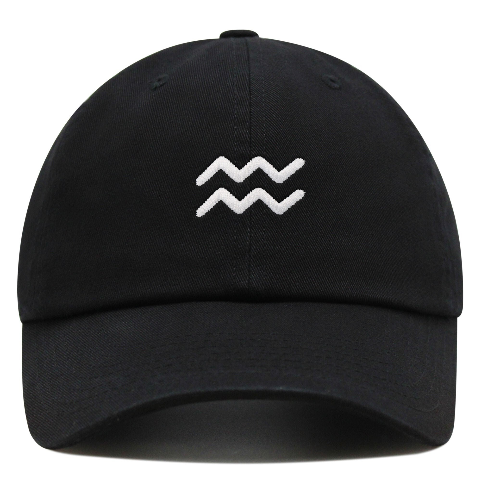 Aquarius Zodiac Embroidered Dad Hat - Adjustable Cotton Baseball Cap, Olive Green - View #6