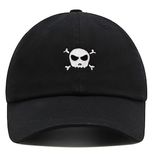 Skull Premium Dad Hat Embroidered Baseball Cap Scary Bone