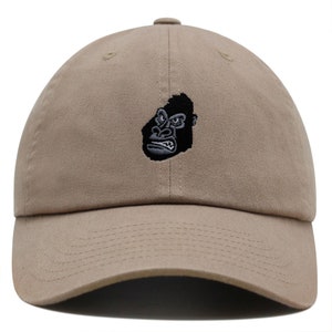 Gorilla Face Premium Dad Hat Embroidered Baseball Cap Zoo Chimpange