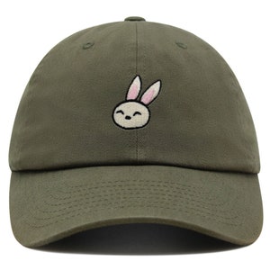 Niedliche Kaninchen Premium Dad Hat Bestickte Baseballkappe Häschen-Zoo