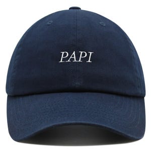 Papi Premium Dad Hat Embroidered Cotton Baseball Cap Customizable Unique
