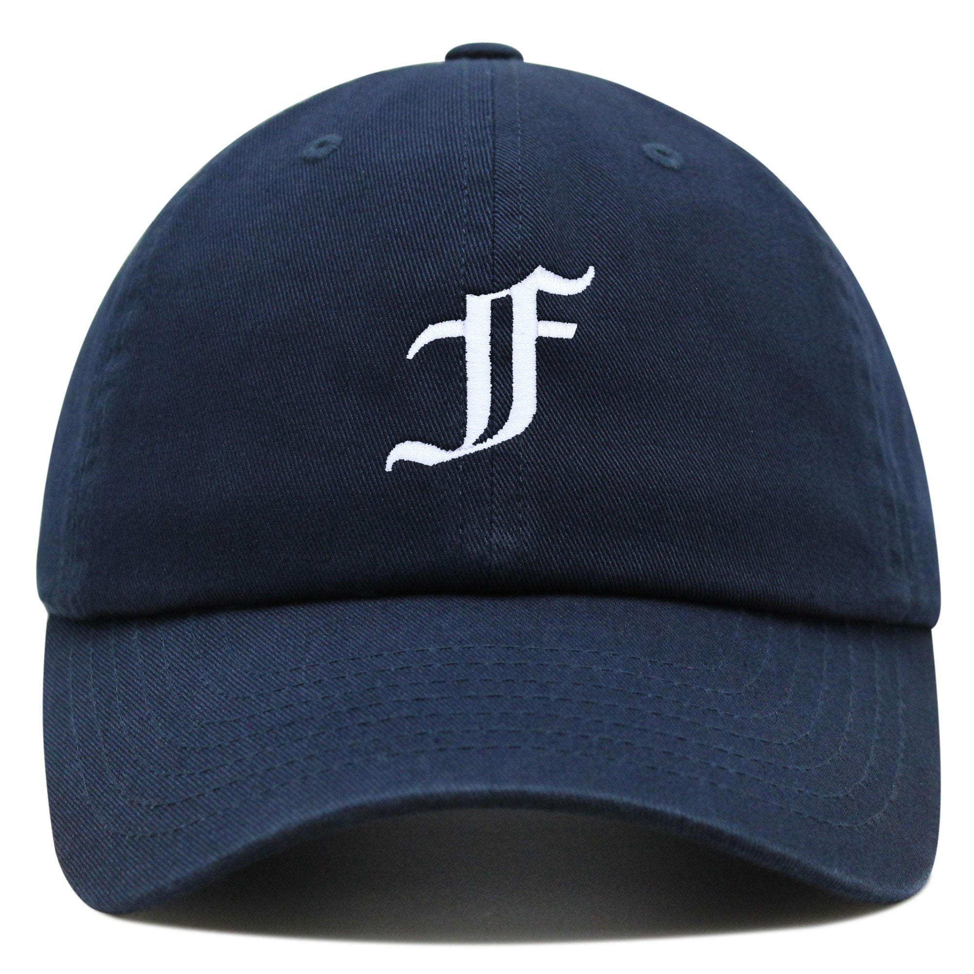 Embroidered Old English Letter F Dad Hat - Cotton Baseball  display picture 1