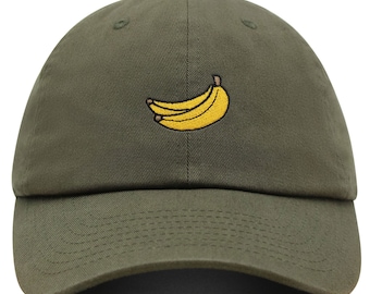 Gorra de papá bordada con plátano: gorra de béisbol de algodón premium