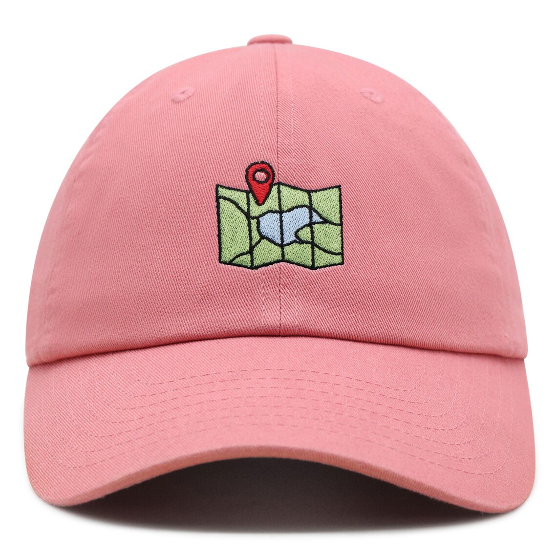 Map Premium Dad Hat Embroidered Baseball Cap Destination GPS - Etsy