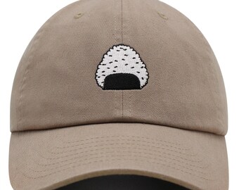 Onigiri Premium Dad Hat Embroidered Cotton Baseball Cap Onigiri Embroidery