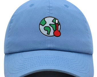 Chapeau papa brodé sur le réchauffement climatique : casquette de baseball Save Earth